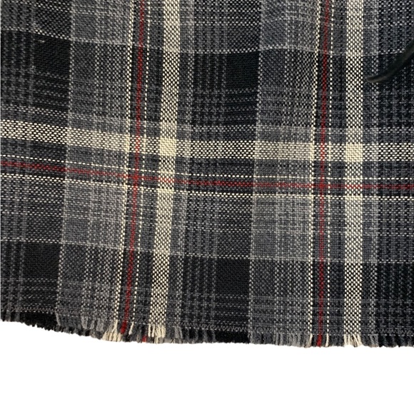 Eddie Bauer Women’s Plaid Fringed Wool Blend Skirt - Picture 2 of 6